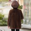 Mom's Eco-Friendly Winter Velvet Faux Mink Coat - Modern Short Style for Middle-Aged and Elderly Women 2026