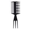 Pettini a doppia faccia con denti grandi, per barbiere, tintura per capelli, taglio, colorazione, spazzola per capelli a forma di spina di pesce, strumento per lo styling dei capelli da uomo
