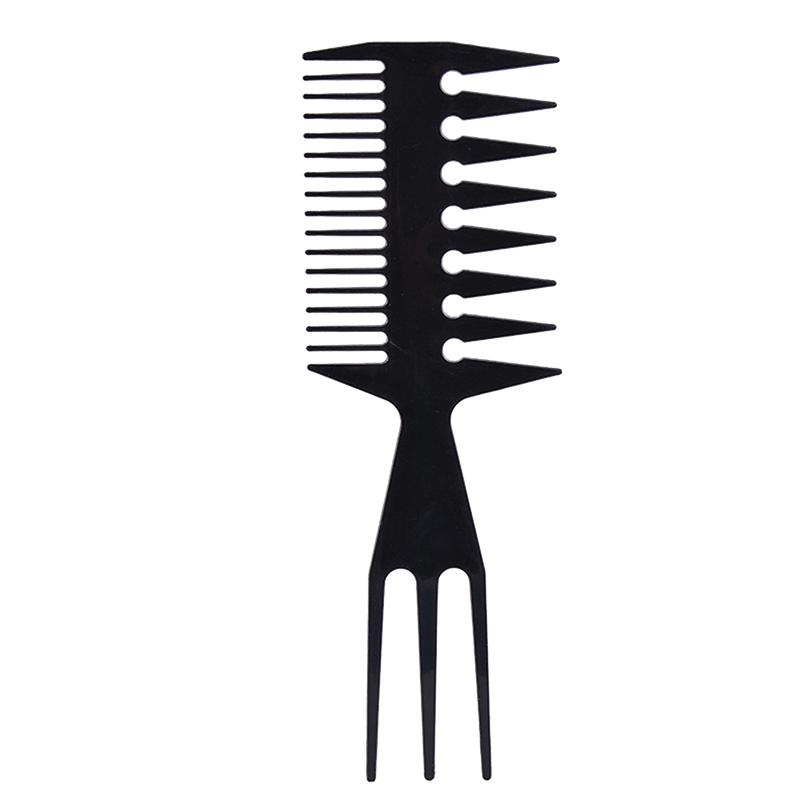 Pettini a doppia faccia con denti grandi, per barbiere, tintura per capelli, taglio, colorazione, spazzola per capelli a forma di spina di pesce, strumento per lo styling dei capelli da uomo