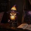 Gotische Dekorationslampe Hexenhutlampe, Buntes LED-Licht, Halloween-Tisch mit warmem Schein, Zauberei Nachtlicht für Schlafzimmer Kaminsims Bücherregal Eingangsbereich Party