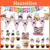 Décorations de fête d'anniversaire vibrantes Bts Bangtan Boys avec bannière Joyeux Anniversaire et décoration de gâteau