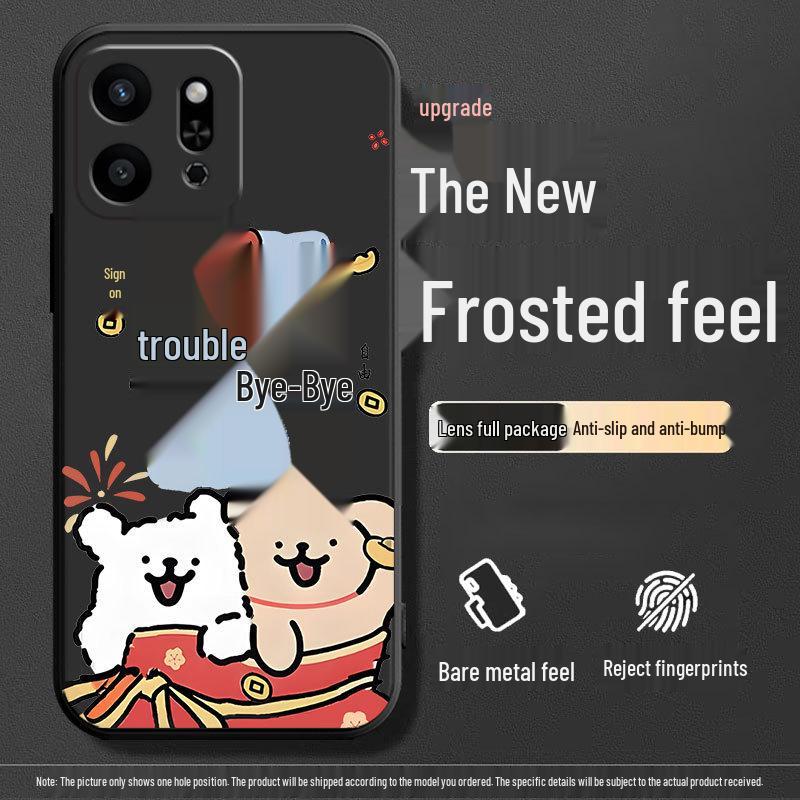 Honor Play9t ALT-AN00 Silicone Cartoon Phone Case with Trendy Men's Lanyard: Cute and Creative Design