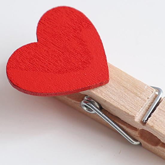10/20Pcs Wooden Clothespin with Rope Home Classroom Photo Picture Hanging Love Heart Clip Heavy Duty Sock Towel Sheet Laundry Clothing Peg