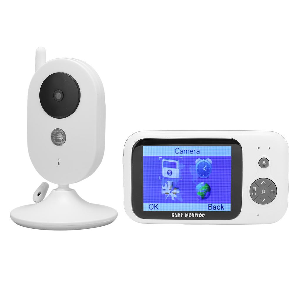 Baby Camera with 3.2in LCD Monitor 2 Way Audio Night Vision Temperature Monitoring Music Playback for The Elderly Kids