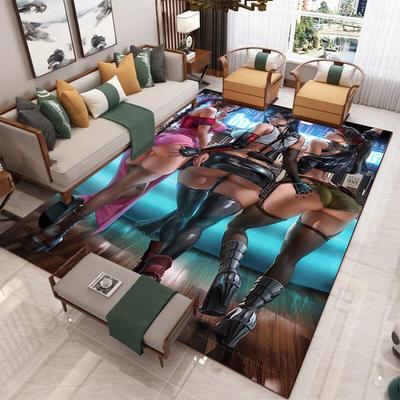 Sexy Girls Nackt Fashion Carpet 3D Tifa Aerith Art Decorative Carpet Anti-slip Carpet Living Room Bedroom Decor Photography Prop