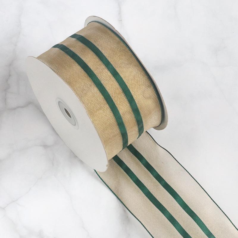 

Сделай сам, декоративная романтическая и уютная проволочная манжета, рождественская лента, упаковка, украшение, 6,5 см в ширину, красная, зеленая и золотая лента, банты для рождественского венка на елку 6.5cm*5 yards