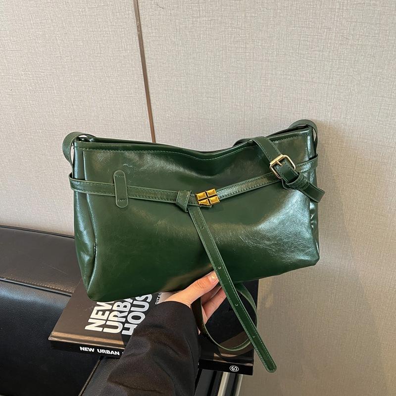 Large-capacity Commuter-style Leather Belt Fashion Single-shoulder Crossbody Tote Bag