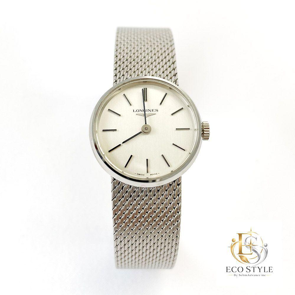 Used LONGINES Manual winding silver mesh belt with case (used C/AKI-)