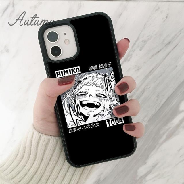 Himiko Toga Boku Phone Case for iPhone 11 12 13 14 Pro Max Mini X XR XS SE 2020 5 6S 7 8 Plus Samsung Galaxy S21 S22 Cover Shell