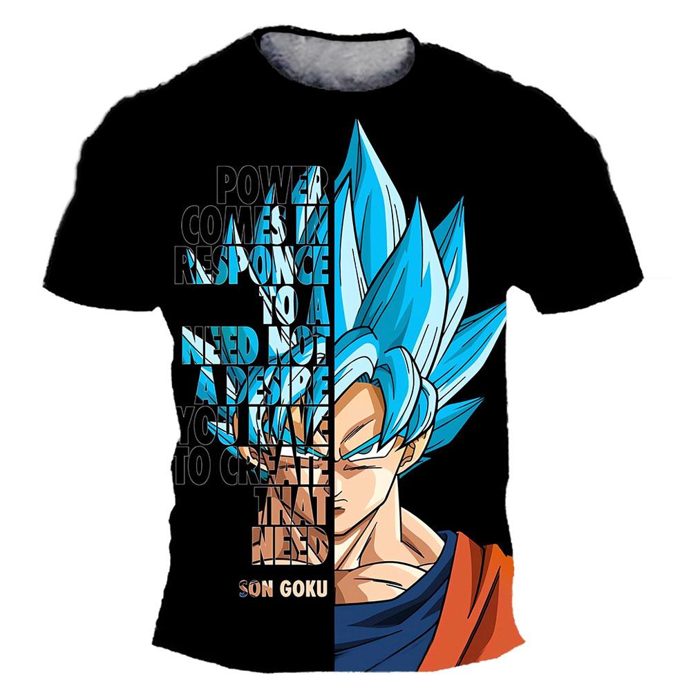 Sommer Anime Figuren Son Goku Super Saiyan T-Shirt Jungen T-Shirts Kinder Kleidung