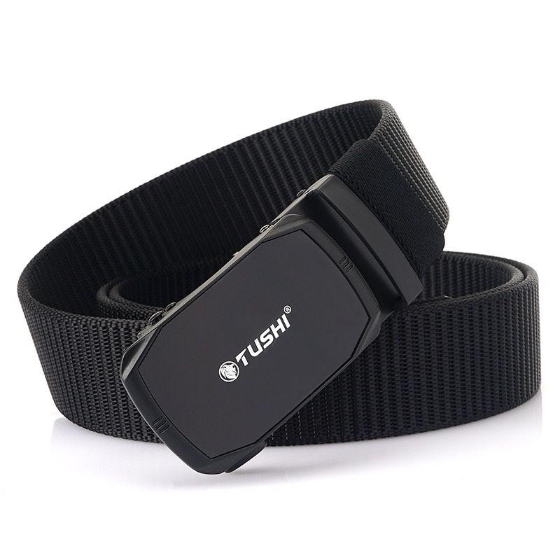 3.5CM Men's Business Casual Nylon Automatic Buckle Belt Knitted Outdoor