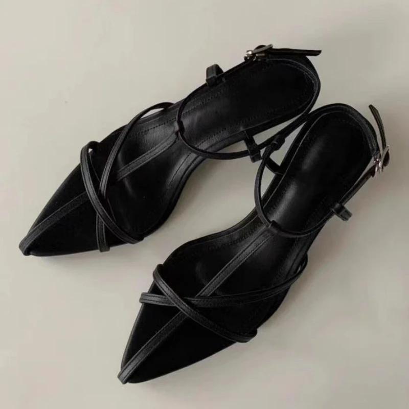 

Модные женские сандалии Летняя новая мода Узкий ремешок Женские гладиаторские туфли Тонкий низкий каблук Ремешок на щиколотке Платье Вечерние туфли 35