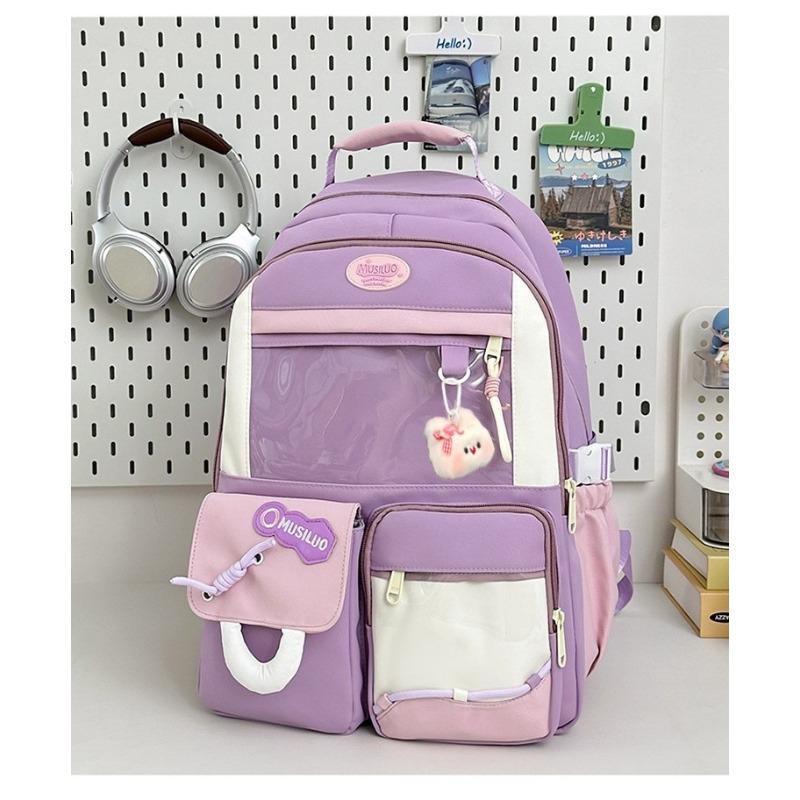 New high-value college style fresh and sweet backpack junior high school students lightweight large-capacity backpack
