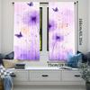 2Pcs Dandelion Curtains Butterfly Rustic Farmhouse Curtains For Adults Purple Gradient Romantic Suitable For Living Room Bedroom