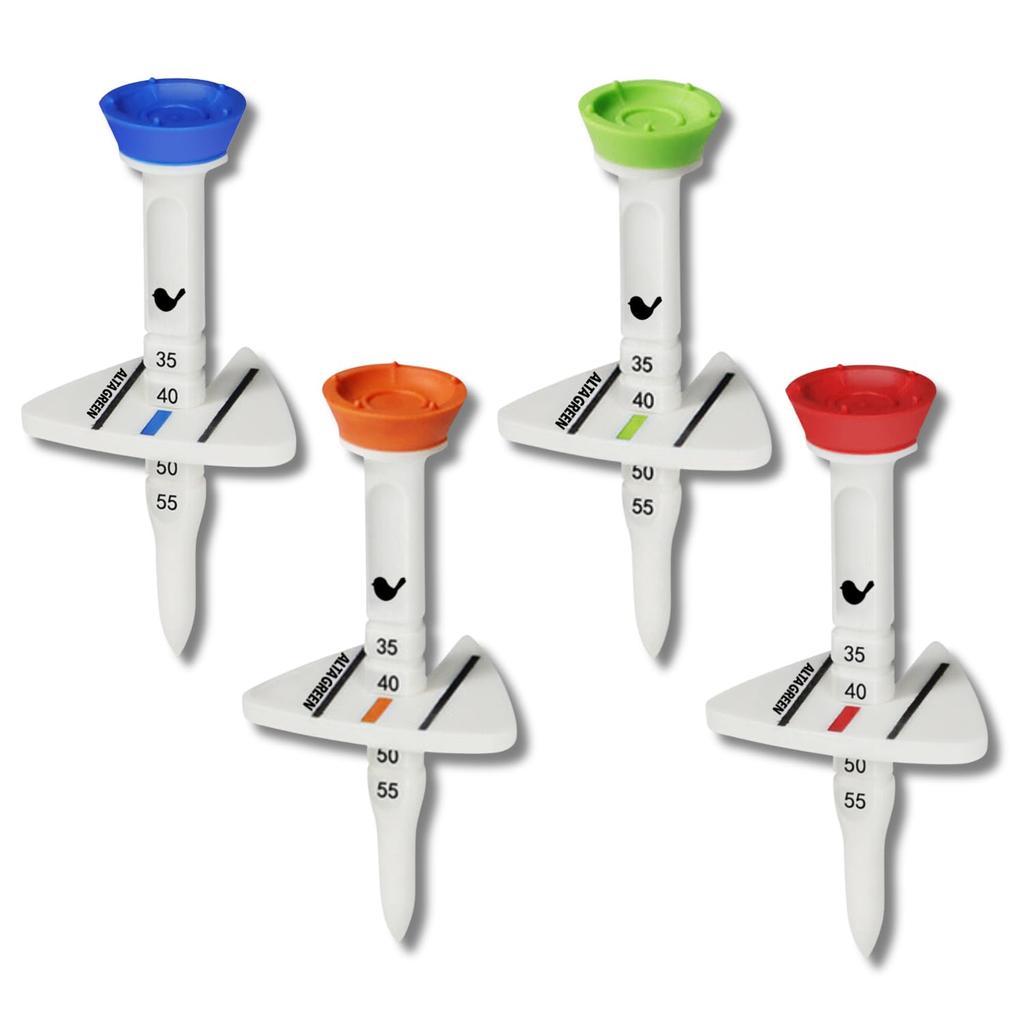 Alta Green Adjustable Height Golf Tee with Long and Short Markers (1, Orange)