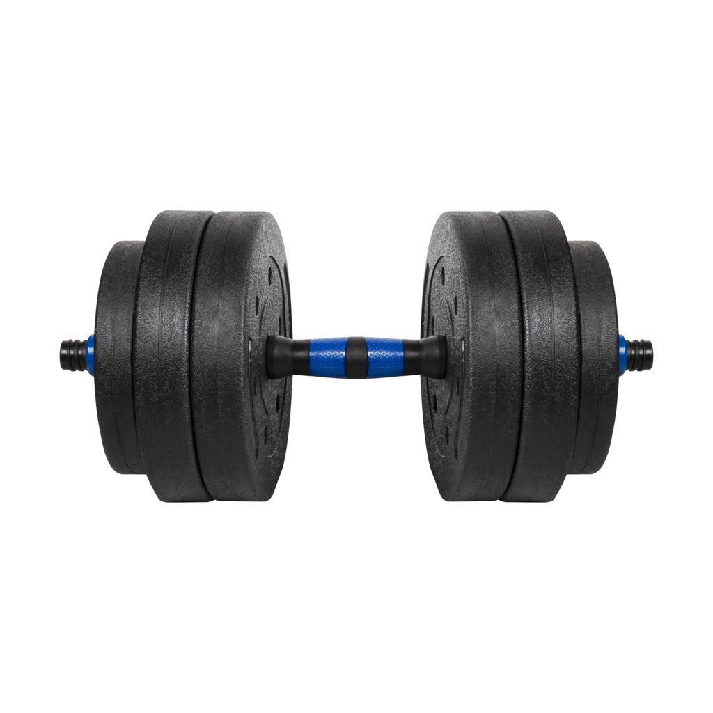 Bituminous Adjustable Dumbbell 1X20Kg For Exercises With Weight Bar And Connector Rebel