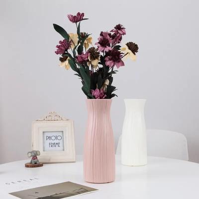 NEW Originality Plastic Vase White Imitation Ceramic Flower Pot Flowering Basket Flowers Vases Decoration Home Nordic Decoration