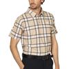FootJoy Men's Beige Check Print Short Sleeve Pique Golf Shirt, Size XL (FJ-S25-S04, 35037-XL)