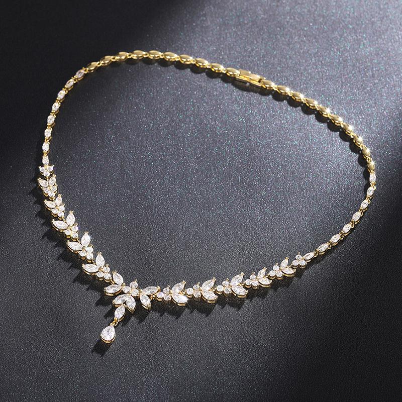 Huitan Noble Women's Necklace for Wedding Engagement Full Bling Iced Out CX Pendant Necklace Anniversary Gift Fashion Jewelry