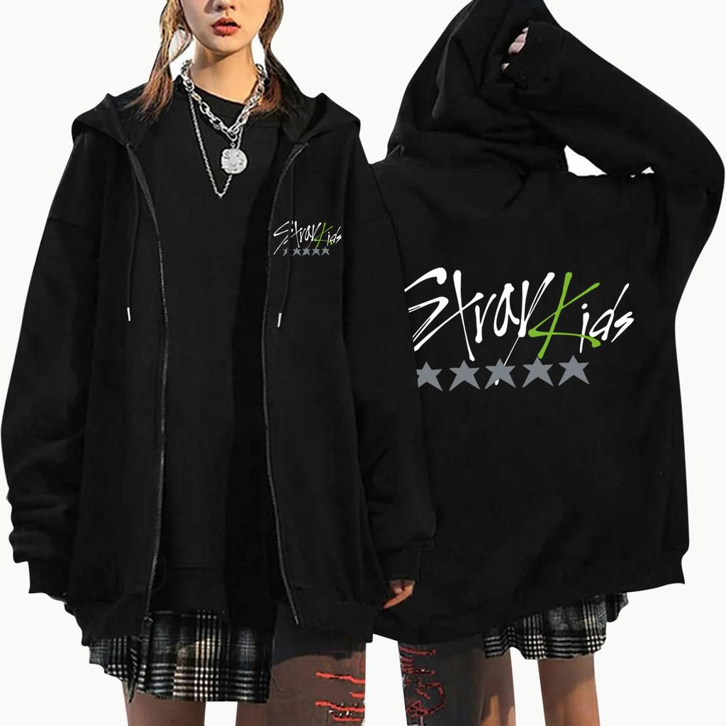 Women's Zip Up Hoodies Teen Girls Letter Printing Sweatshirt Clothing Casual Drawstring Jacket With Pockets