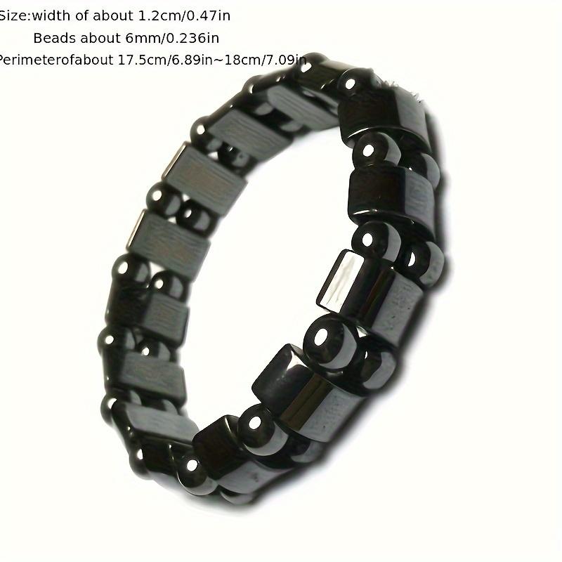 Classical Hematite Energy Beaded Elastic Magnetic Therapy Health Care Loss Weight Bracelets Slimming Health Care for Men Women