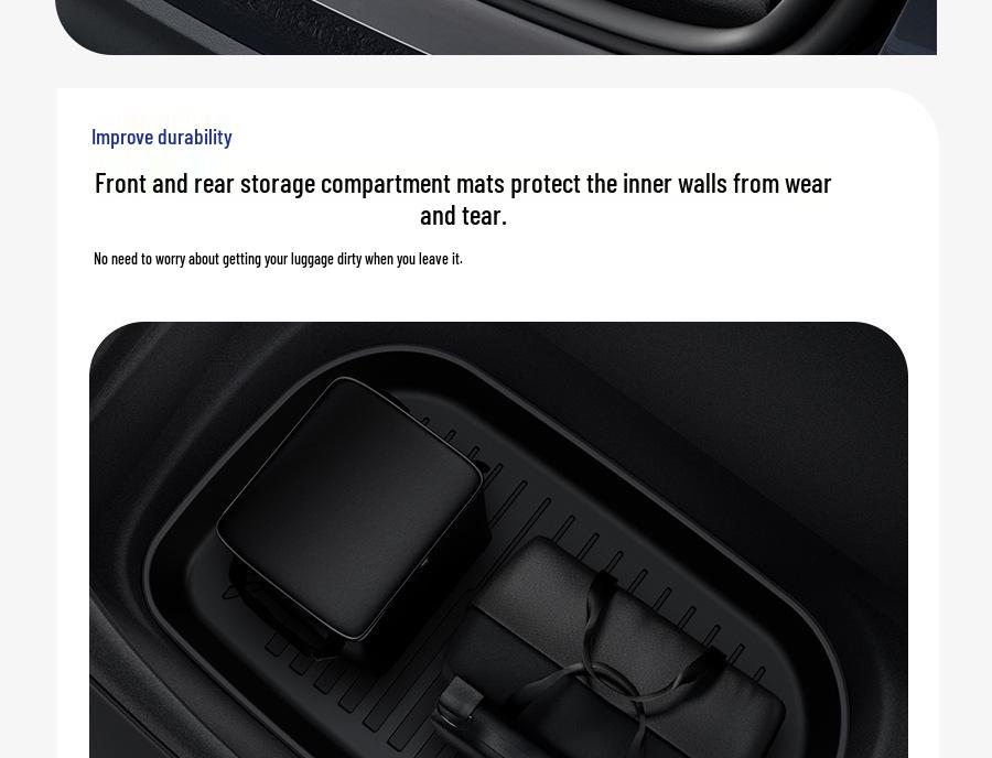 Tesla Model Y Front & Rear Trunk Mats - Full Coverage Interior Accessories