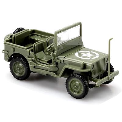 Maquette militaire d'assemblage 4D de Jeep Willis Alliée de la Seconde Guerre Mondiale, Modèle Militaire, Véhicule Tout-Terrain Ancien de l'Armée Américaine, Jouet de Décoration