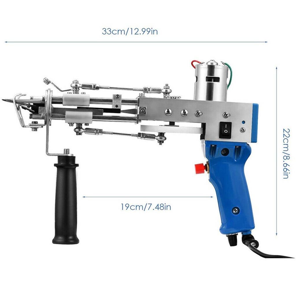 80W Electric Carpet Tufting Guns Hand Guns Carpet Weaving Flocking Machines Cut Pile Weaving Flocking Machines Loop Pile Cut Pile Rug AC 110V-240V