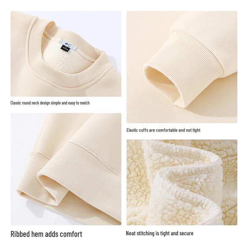 Warrior Alpaca Fleece American Retro Round Neck Sweatshirt