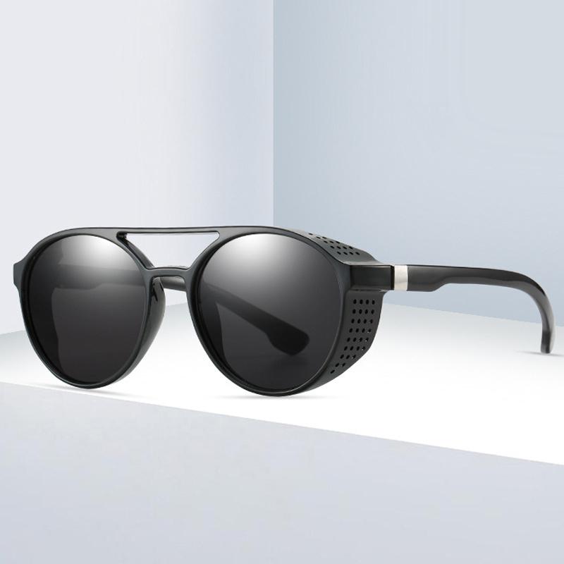 Vintage Steampunk Kulaté Sluneční Brýle Pánské Značkové Designové Zrcadlové Sluneční Brýle Pánská Módní Osobnost Řízení