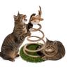 Creative Cat Scratching Tray Plush Sparrow Teasing Cat Sounds Toy Cat Spring Toy  Indoor Play