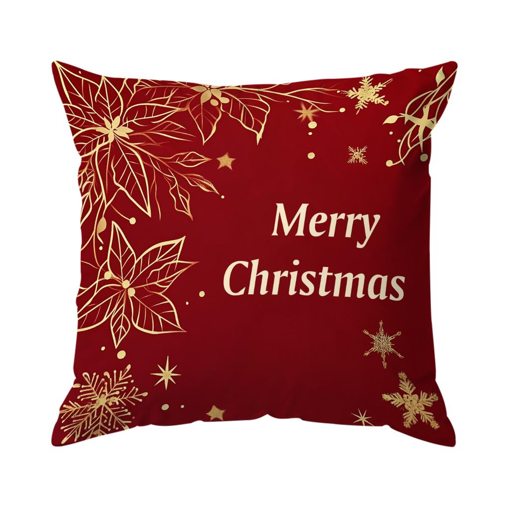 Christmas Reindeer Santa Claus Cushions Pillowcase Polyester Cushion Cover Throw Pillow Sofa Decoration Pillowcover Home Decor