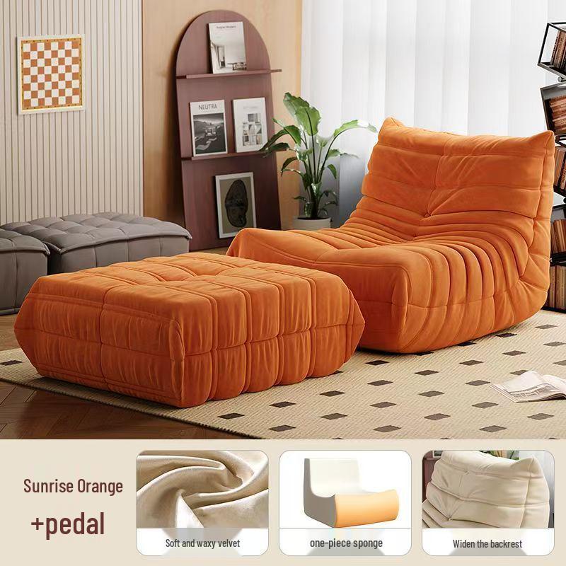 Caterpillar Bean Bag Sofa, Large Tatami Recliner for Balcony or Bedroom