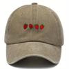 Hip Hop Strawberry Printed Baseball Cap Washed Cotton Sun Hat Streetwear Hats  For Man Women Unisex