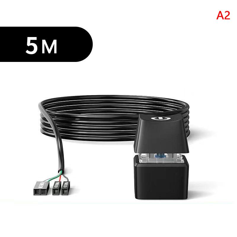 Portable Colorful LED Light Computer Desktop Power Switch PC Motherboard External Start Power On/Off Button Extension Cable