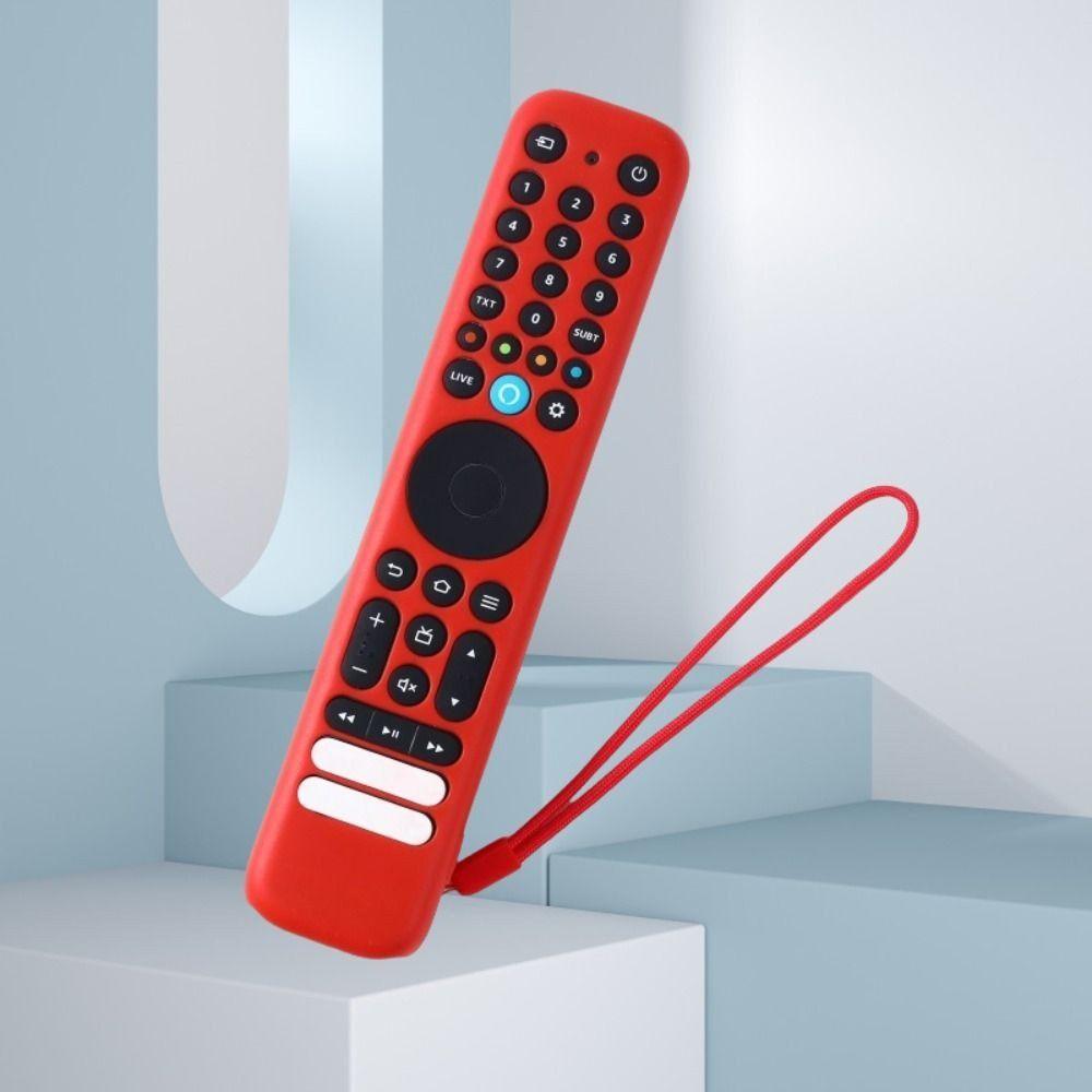 High Quality Silicone Protective Case with Lanyard Protector Remote Controller Cover Shockproof Soft Shell for TCL RC716/RC833