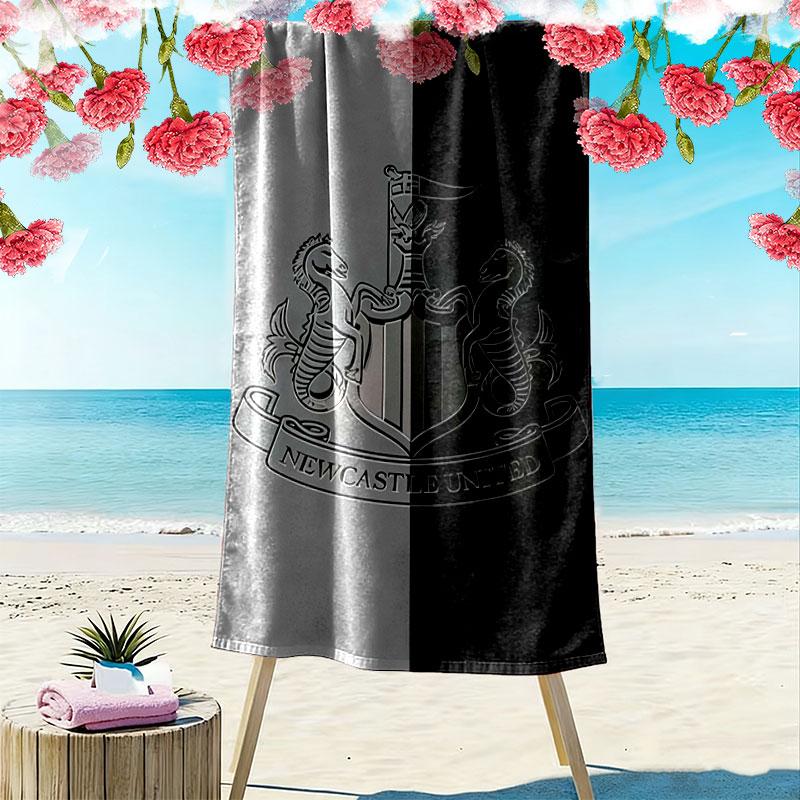 Telo Mare con Stampa Logo NUFC, Grande Morbido Asciugatura Rapida per Spiaggia Campeggio Nuoto