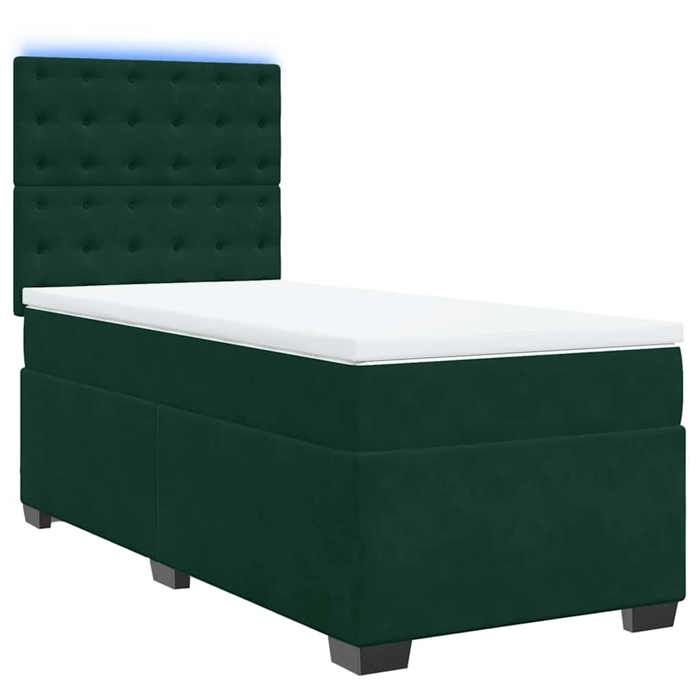 Maison Exclusive - Sommier à lattes de lit avec matelas Vert foncé 90x190 cm