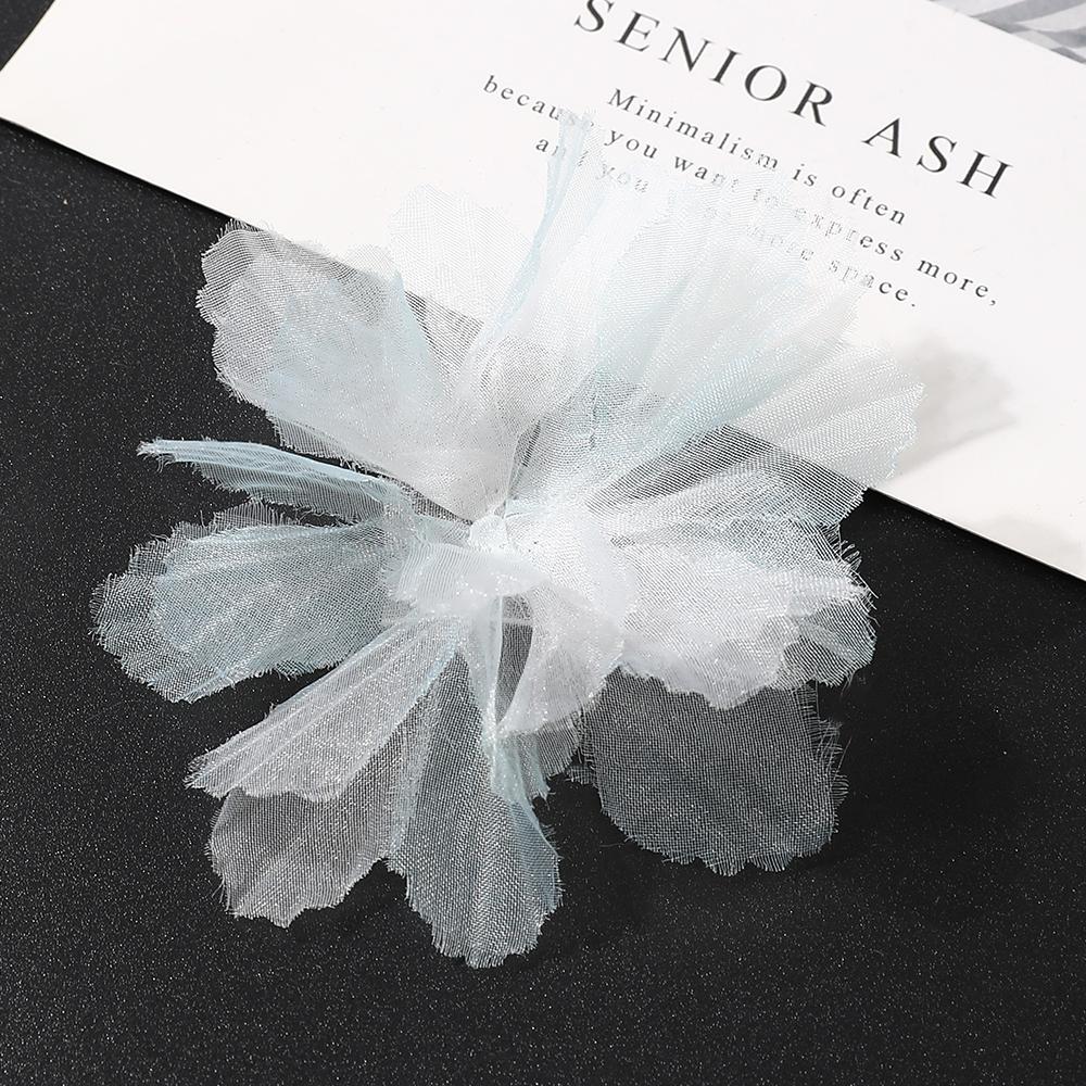 10Pcs 3D Flower Organza Lace Patches Applique For Bridal Wedding Dress Home Gradient Lace Trim Sewing Accessories Room Decora