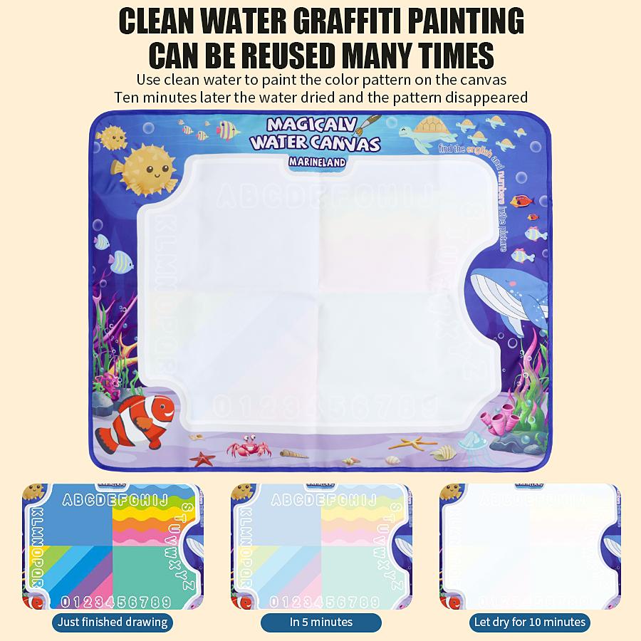 Magic Water Drawing Mat Coloring Doodle With Reusable Magic Pens Montessori Painting Board Educational Toys Kids Gifts