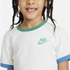 Nike Sportswear Letter Logo Round Neck Casual Short Sleeve T-Shirt Kids tops White HF2119-100