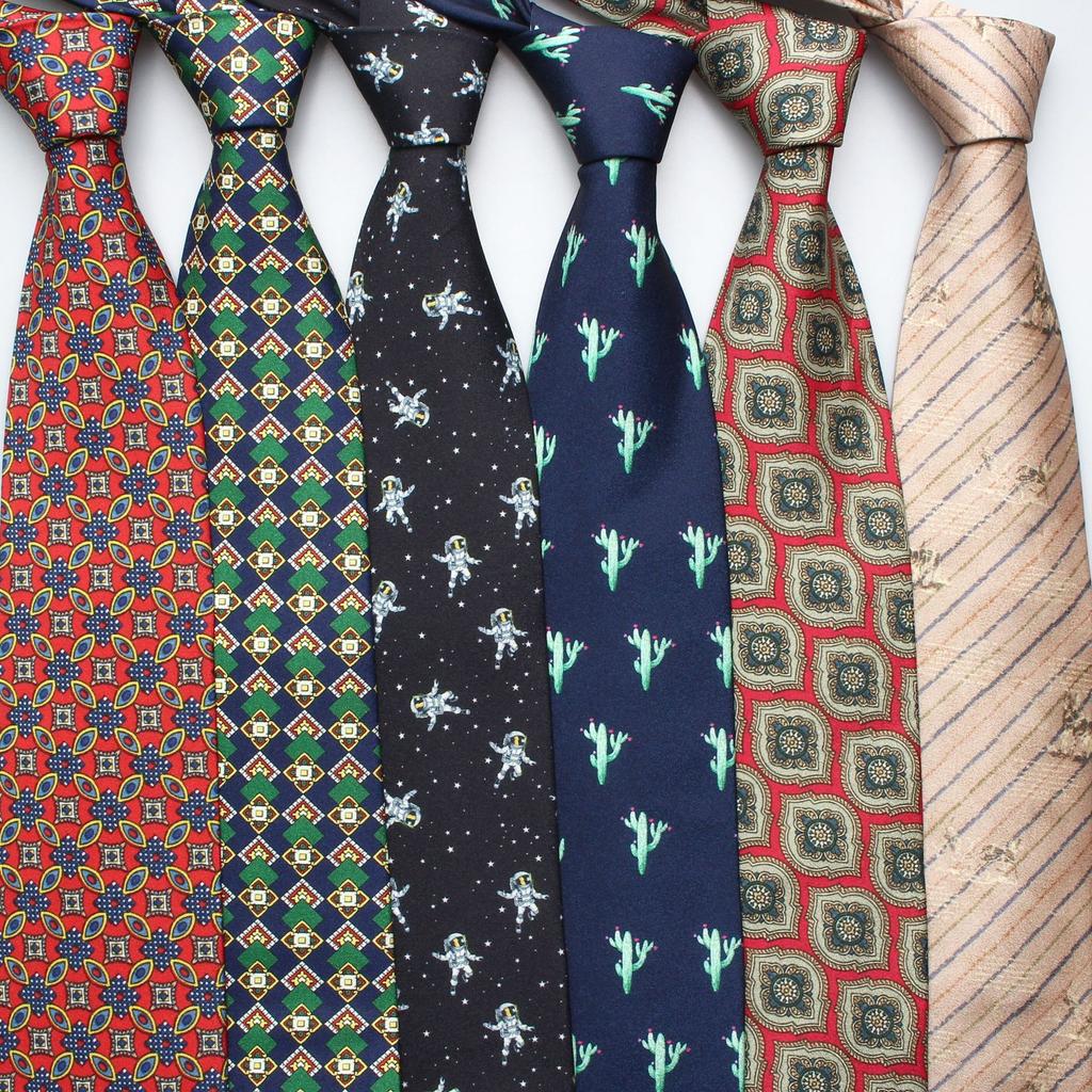 9Cm Men'S Tie, Polyester Silk Exquisite Printed Tie, Business Casual Suit Tie