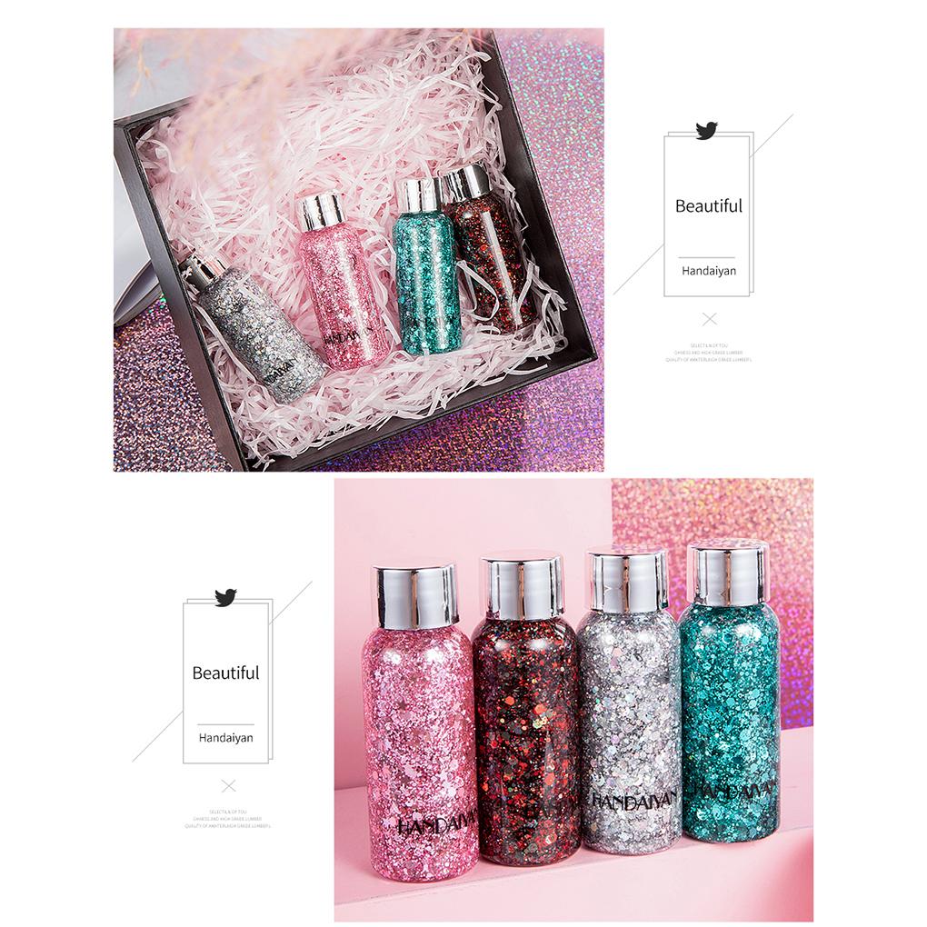Body Facial Glitters Scales Sequins Lotion For Festival Face Makeup, Body, Hair