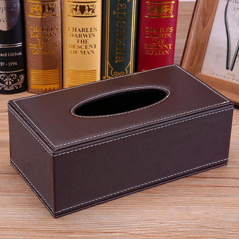 LIEI European Style Leather Tissue Box