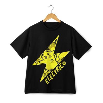 Pikachu Elektrisches Grafik T-Shirt - Streetwear Cooles Anime Pokemon T-Shirt