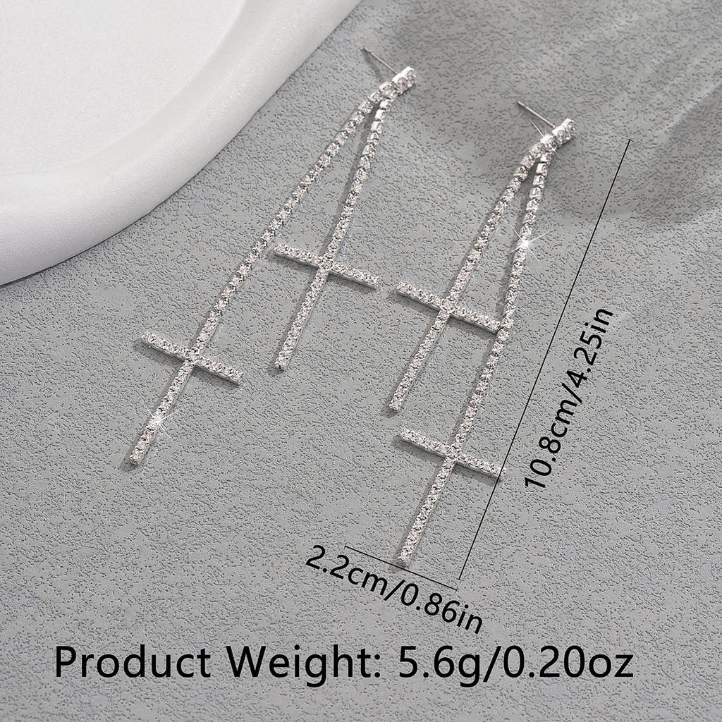 A Pair of Cross Shaped Long Tassels, New Popular Styles, New Chinese Tassel Butterfly High-end Earrings and Earrings