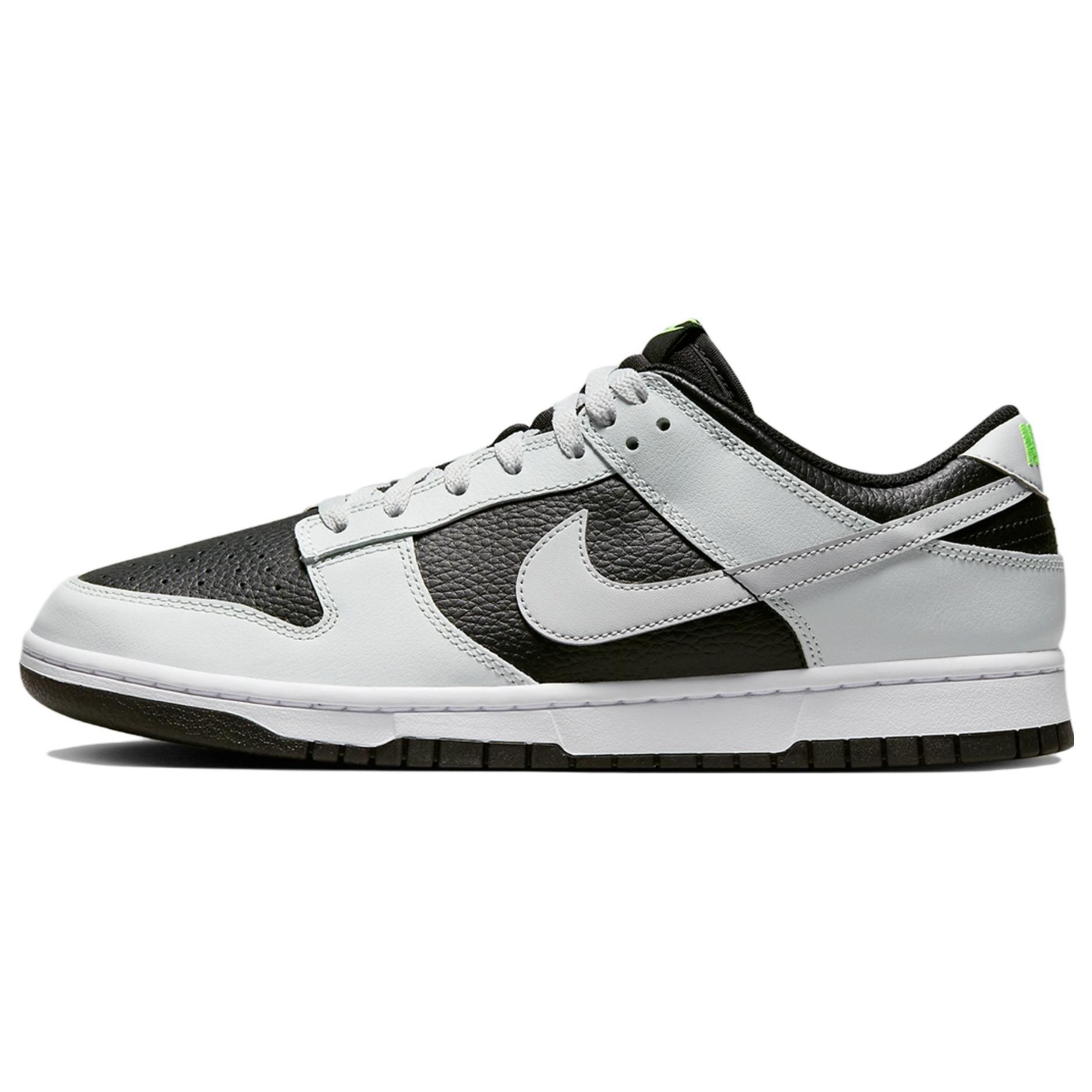 Мужские кроссовки Nike Dunk Low Reverse Panda Neon белые черные Volt FD9756-001 45.5