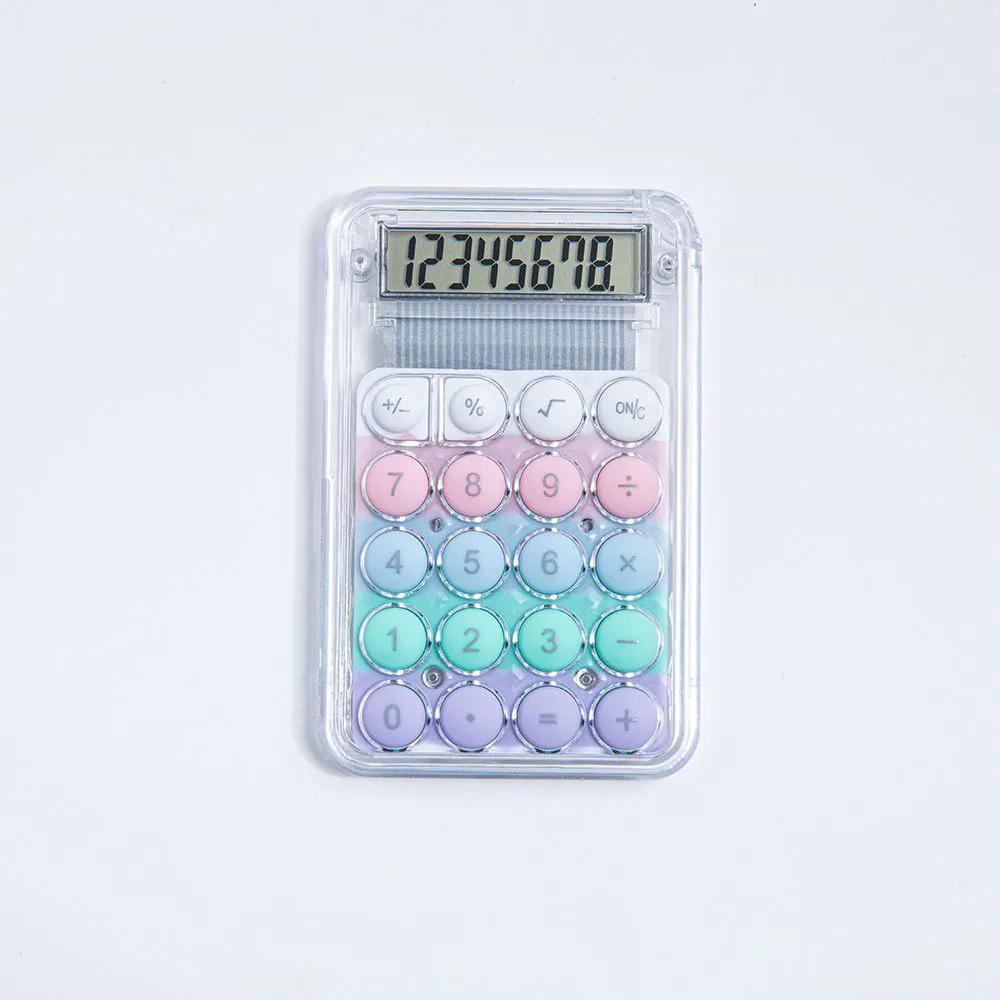 Calculator Student Cute High Value Calculator Small Portable Transparent Candy Color Calculator