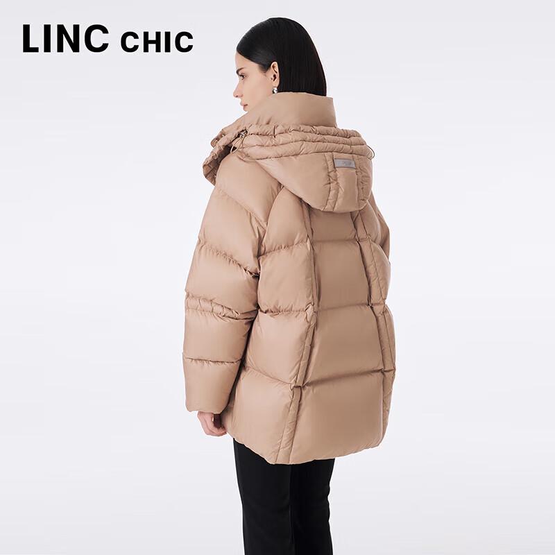 Jinyujie Women's Winter Mid-length Maillard Puffer Down Jacket