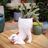 Nine-tailed Fox Flower Pot Indoor Outdoor Resin Planter Pot Home Balcony Garden Decoration Cactus Succulents Plants Container
